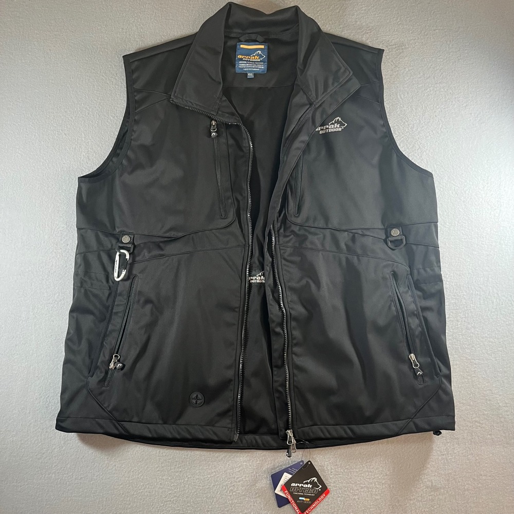 Arrak Outdoor Acadia Men Softshell Vest Black 4XL AXT-3000 Technical Tactical